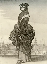 Winter - Outdoor Winter Dress of English Woman, Reign of Charles I