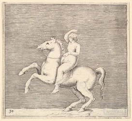 Woman on Rearing Horse