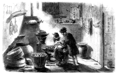 Woman Preparing Cakes for the Chinese New Year