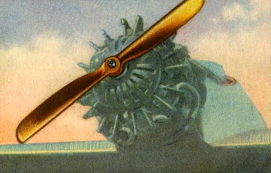 Wooden aircraft propeller made by the Schwarz Propeller-Werk company, 1932