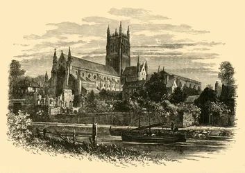 Worcester Cathedral, from the River, 1898