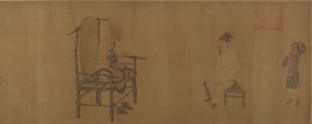 Xiao Yi Obtaining the Lanting Manuscript from the Monk Biancai