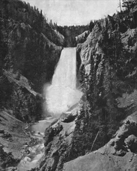 Yellowstone Falls, Wyoming, USA, c1900