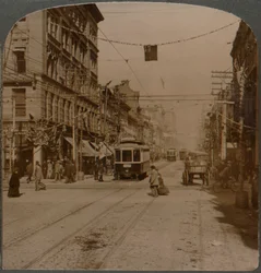 Yonge St., looking north from King St., the busy center of Toronto, Canada, 1904