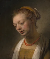 Young Woman with a Red Necklace