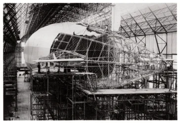 Zeppelin LZ 126 under construction, Friedrichshafen, Germany, 1924-1933