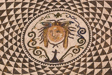 Roman Mosaic of Medusa in Town Hall, Carmona, Seville Province, Spain