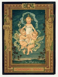 Christmas Night, Christmas card, 1880s