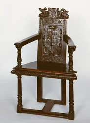 English caquetoire chair after French style, boxwood, late 16th century