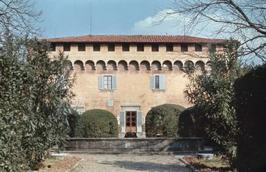 Facade by Michelozzo di Bartolommeo of Villa Medicea di Careggi, Florence, Tuscany, Italy