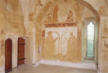 Interior Showing Wall Paintings, Longthorpe Tower, Cambridgeshire