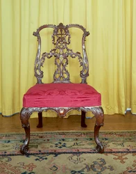 Mahogany riband back chair of Chippendale design
