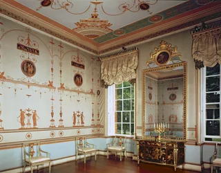Osterley Park, The Etruscan Room, built by Robert Adam begun in 1761, Middlesex, UK