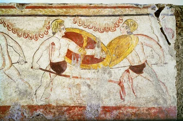 The Battle of the Gladiators (Detail), c.3rd Century BC