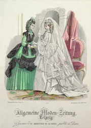 The Bride, German Fashions from Leipzig from Moniteur de la Mode