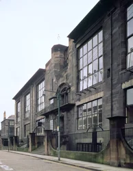 View of the exterior of Glasgow School of Art, built 1897-1909 by Charles Rennie Mackintosh, Scotland, UK