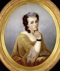 Woman in a Watteau Dress, c.1870