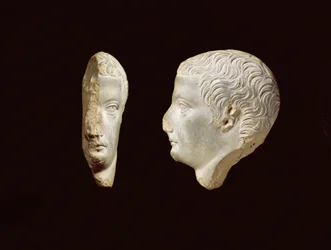 A Relief Boss Profile Portrait of the Emperor Tiberius, 1st century