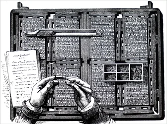 A Compositor Making Corrections at Gallery Proof Stage