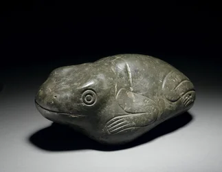A rare Aztec stone frog