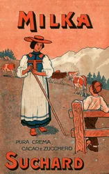 Advertising for the Chocolate Cream Milka de Suchard, Early 20th Century