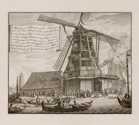 Aftermath of a fire in an oil mill, Waterland, Holland
