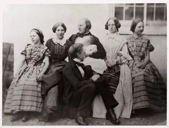 Alexander Parkes, English inventor and chemist, with his family, c 1870