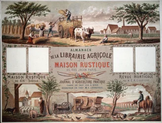 Almanac Illustrating Traditional and Modern Methods of Farming, c.1870-80
