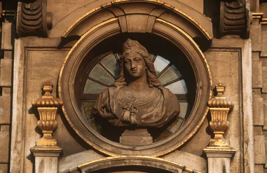 Belgium, Brussels, Grand Place, decorative detail