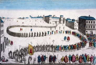 Big Procession of Inquisition in Lisbon, French Engraving