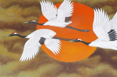 Bird Painting at Bongeunsa Temple, Seoul, South Korea