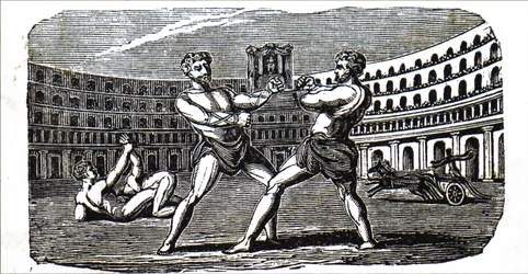 Boxers in the Coliseum in Ancient Rome