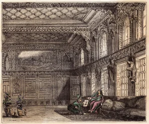 British Writer Lady Mary Wortley Montagu Dressed in Oriental Costume, 19th Century Engraving