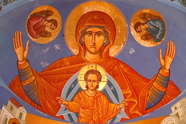 Virgin and Child Chancel Ceiling Fresco