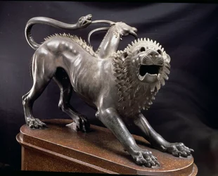 Chimaera of Arezzo or the Chimaera wounded by Bellerophon, Etruscan, 380-360 BC