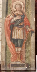 Church of Saint Lawrence. Interior. The Apse (detail). Wall Paintings. Baroque.
