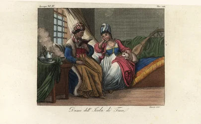 Costume of the Women of the Island of Tino, Italy