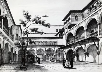 Courtyard of the Kasbah fortress in Algiers