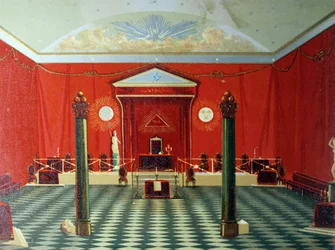 Decoration of a Masonic temple. First grade
