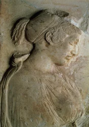 Detail from the Stela of Philis, from Thasos