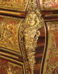 Detail of a Regence Boulle Marquetry Commode en Tombeau, 18th - 19th Century