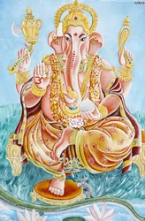 Elephant-headed Hindu god Ganesh, Kathmandu, Nepal