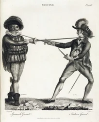 Fencing: the Spanish guard and the Italian guard