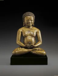 Figure of a seated yogi, possibly Padampa Sangye, 11th-12th century