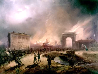 Fire and capture of Rome by the Italians September 20