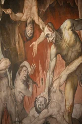 Fresco depicting hell, Florence, Italy