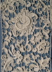 Flounce of Raised-Point Guipure Lace, Venetian, Mid 17th Century