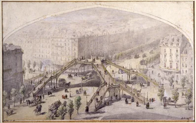 Footbridge in Paris, c.1880