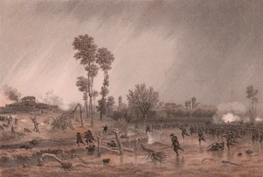 Fourth Piedmontese Division of General Cialdini during Attack of Battle of Palestro, Lombardy