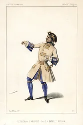 Francois Regnier as Arnould in La Famille Poisson, Theatre Francais